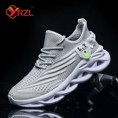 Breathable Mesh Running Sneakers With Shock Absorption For Outdoor Sports Activities