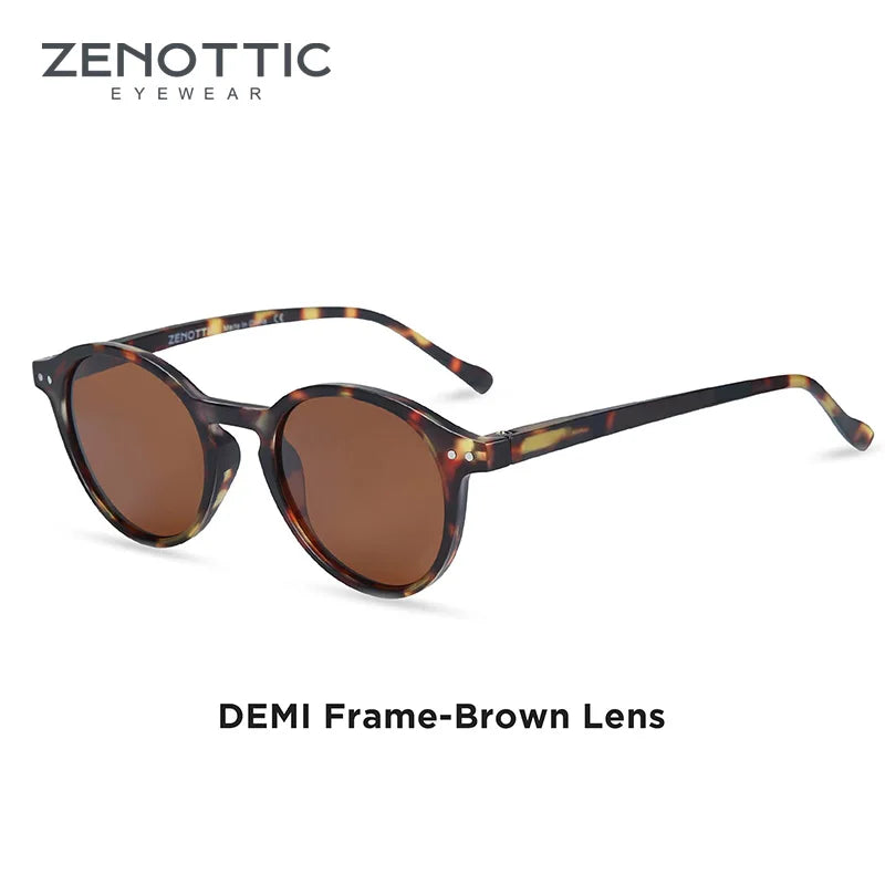 Retro Round Polarized Sunglasses With UV400 Vintage Fashion Style Design Features