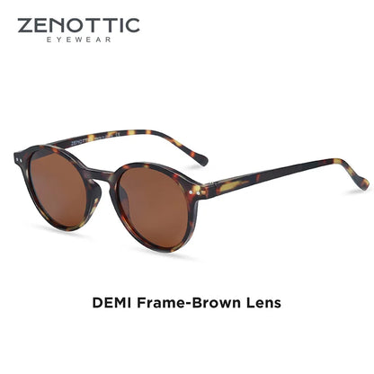 Retro Round Polarized Sunglasses With UV400 Vintage Fashion Style Design Features