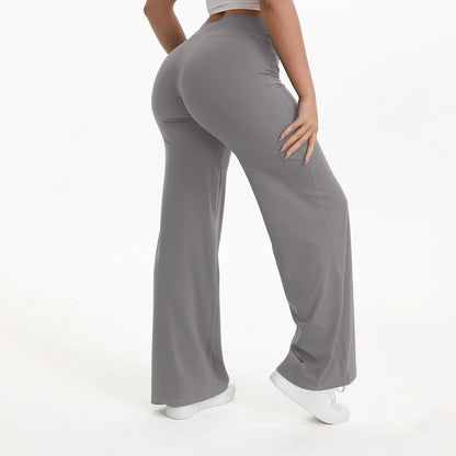 SoftMotion Straight Leg Yoga Pants With Mid Waist Comfortable Sportswear Design