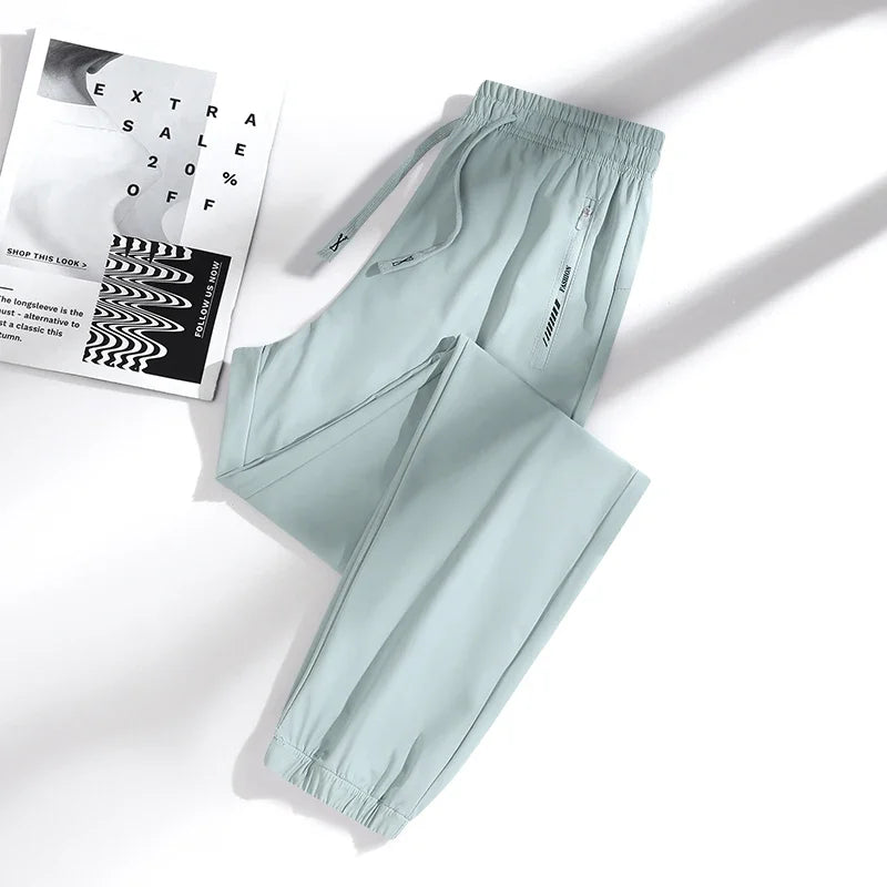Quick Dry Breathable Ice Silk Pants For Casual Sports And Comfort
