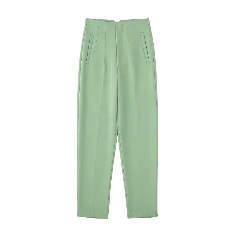 Women's High Waist Office Pants With Formal Pencil Trouser Fashion Style