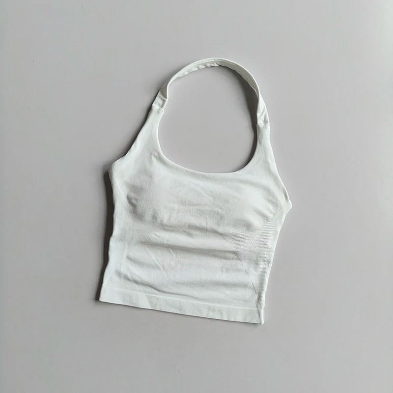 Halter Yoga Sports Vest With Shockproof Support For Fitness Training Activities