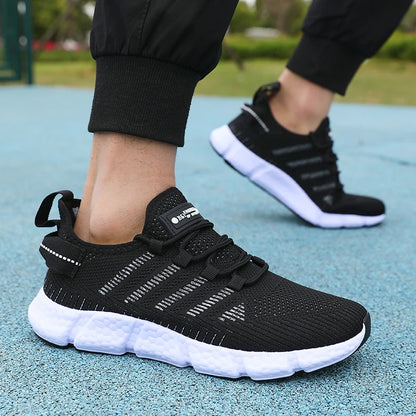 Mens Breathable Mesh Running Shoes With Soft Sole Outdoor Comfort Design