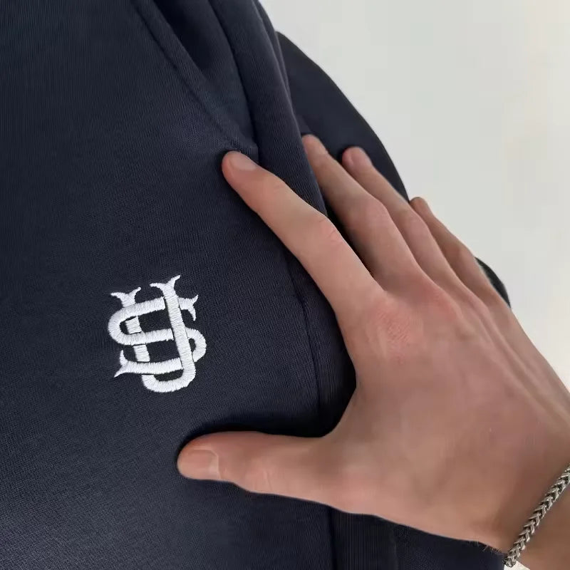 Mens Streetwear Hoodie Set With Embroidered Sweatpants